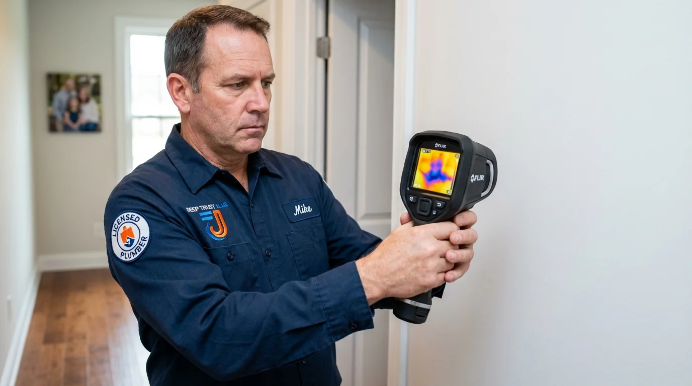 Thermal imaging leak detection by Johns Plumbing LLC in Shady Spring